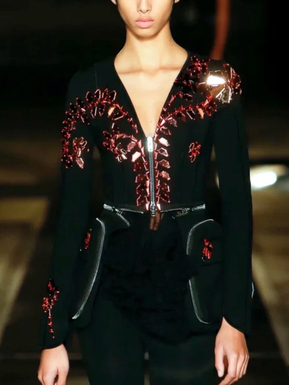 Givenchy Runway Black jewelled Jacket